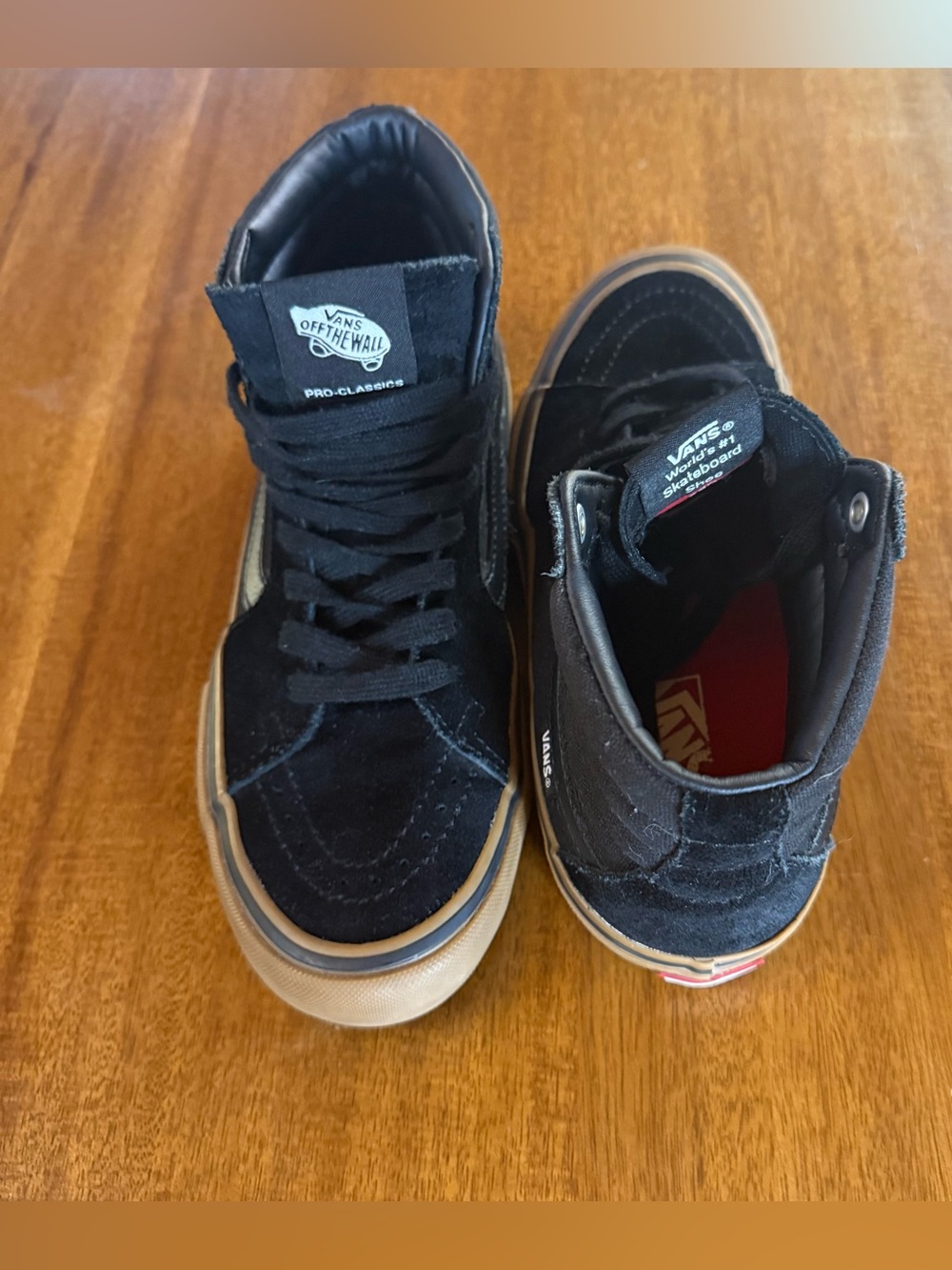 Vans Sk8-Hi Pro Black/ Gum High-top Skate Shoe Men 7 Women 8.5